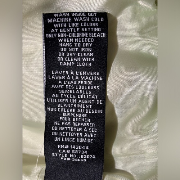 7 For All Mankind Light Green Faux Leather Crop Bomber Jacket Size XS - Picture 6 of 7